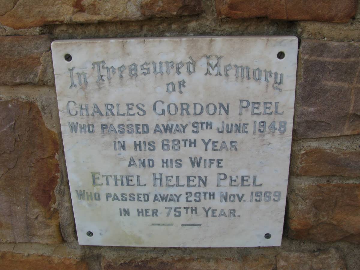 PEEL Charles Gordon -1948 &amp; Ethel Helen -1969