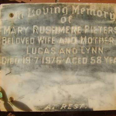 PIETERSE Mary Rushmere -1976