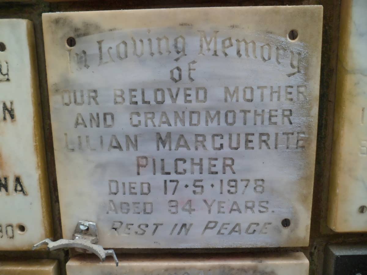 PILCHER Lilian Marguerite -1978
