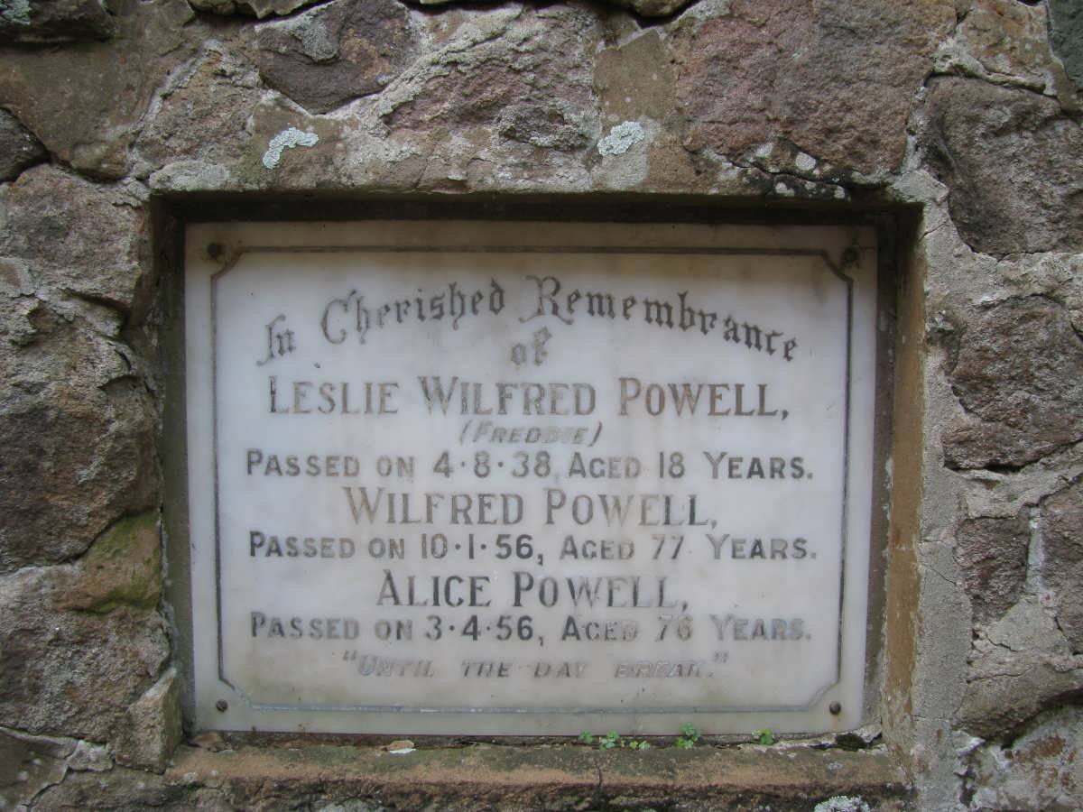 POWELL Wilfred -1956 &amp; Alice -1956 :: POWELL Leslie Wilfred -1938