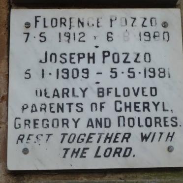 POZZO Joseph 1909-1981 &amp; Florence 1912-1980