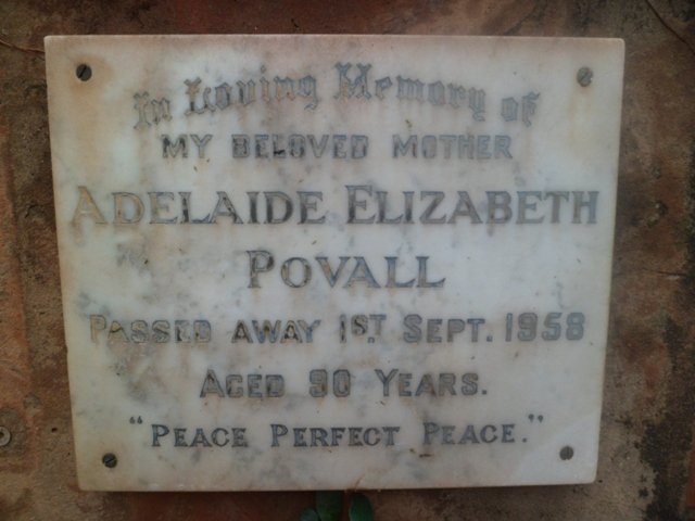 POVALL Adelaide Elizabeth -1958