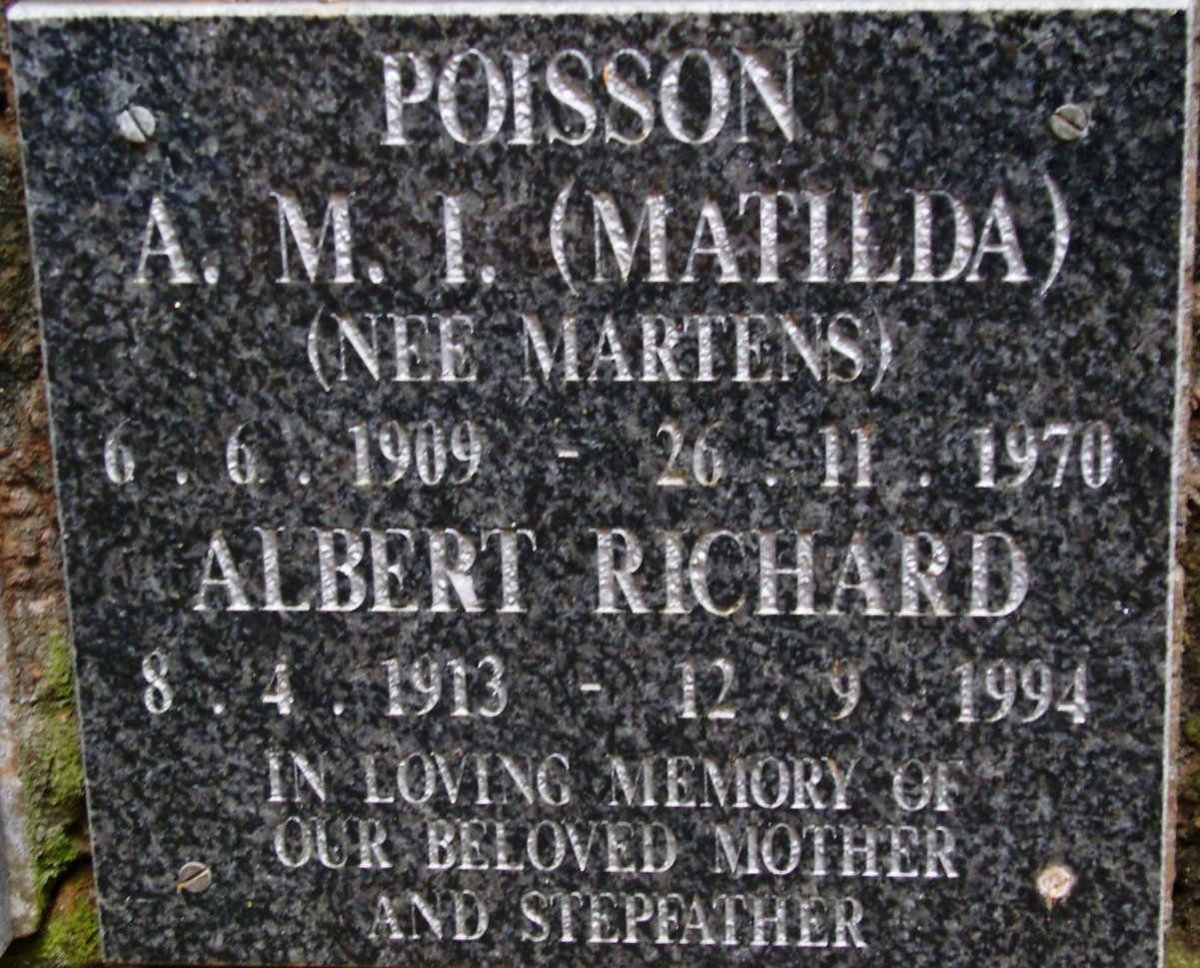 POISSON Albert Richard 1913-1994 &amp; A.M.I. MARTENS 1909-1970