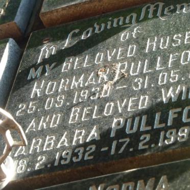PULLFORD Norman 1930-1993 &amp; Barbara 1932-1994