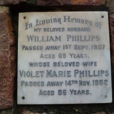 PHILLIPS William -1957 &amp; Violet Marie -1982