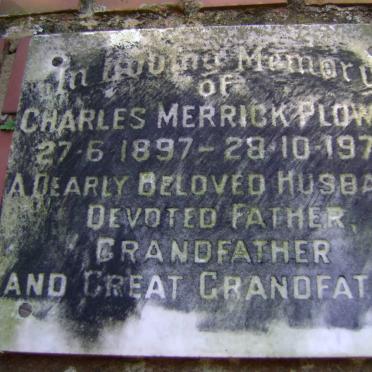 PLOWES Charles Merrick 1897-1977