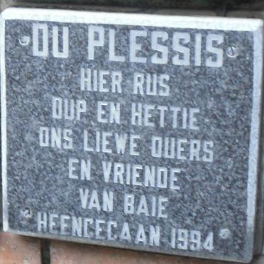 PLESSIS Dup, du -1994 &amp; Hettie -1994