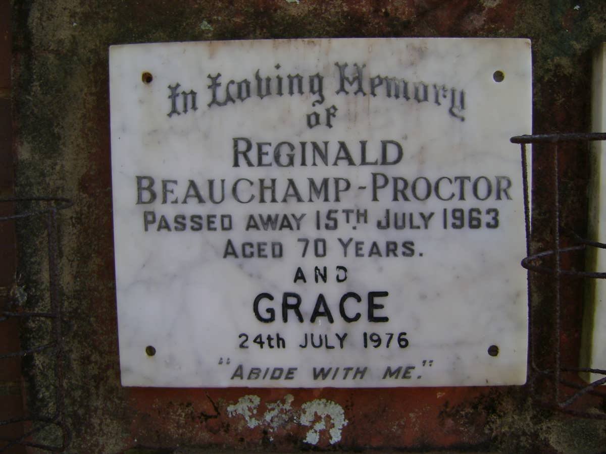 PROCTOR Reginald, Beauchamp -1963 &amp; Grace -1976