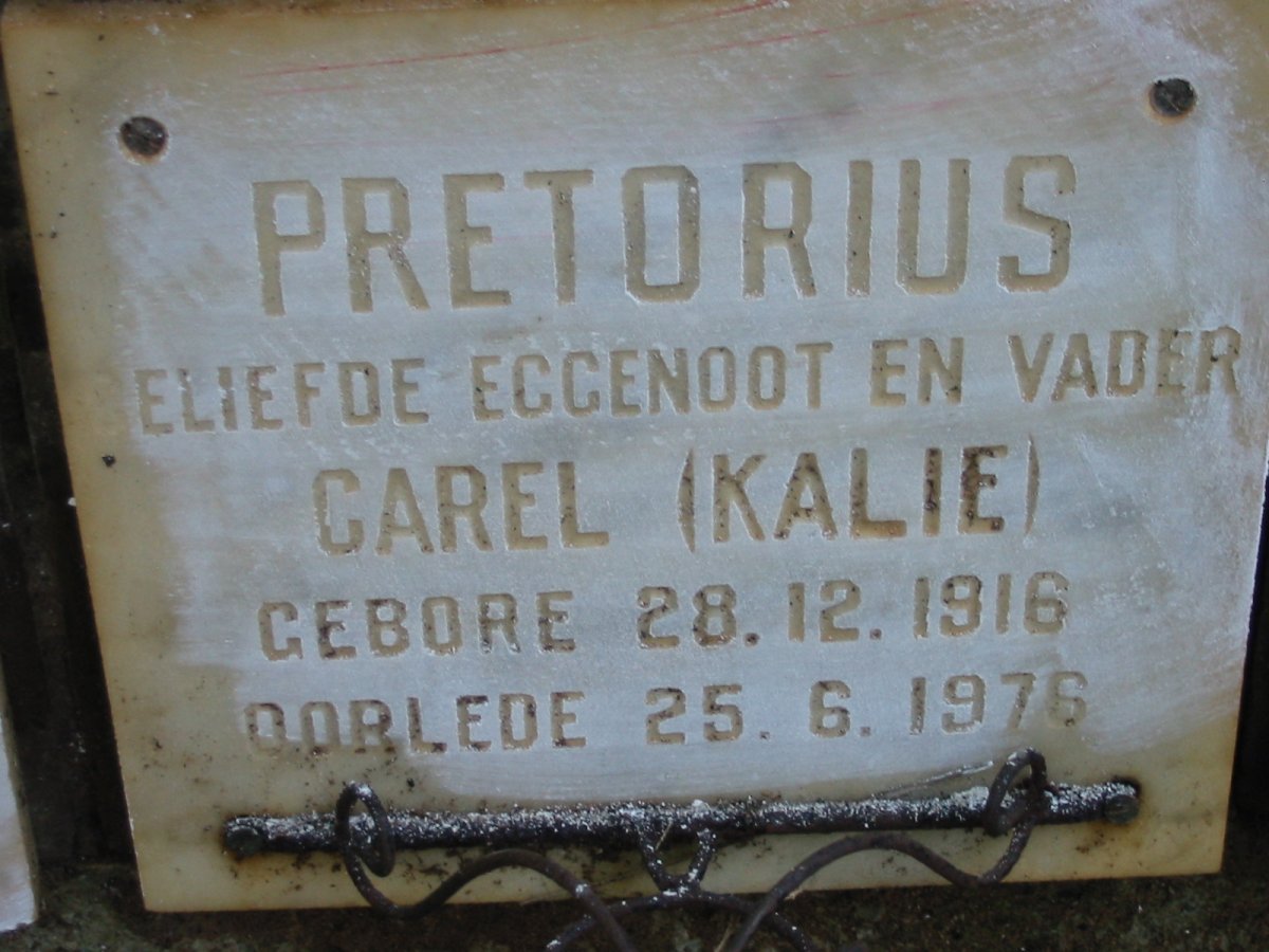 PRETORIUS Carel 1916-1976