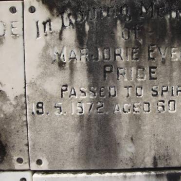PRICE Marjorie Evelyn -1972
