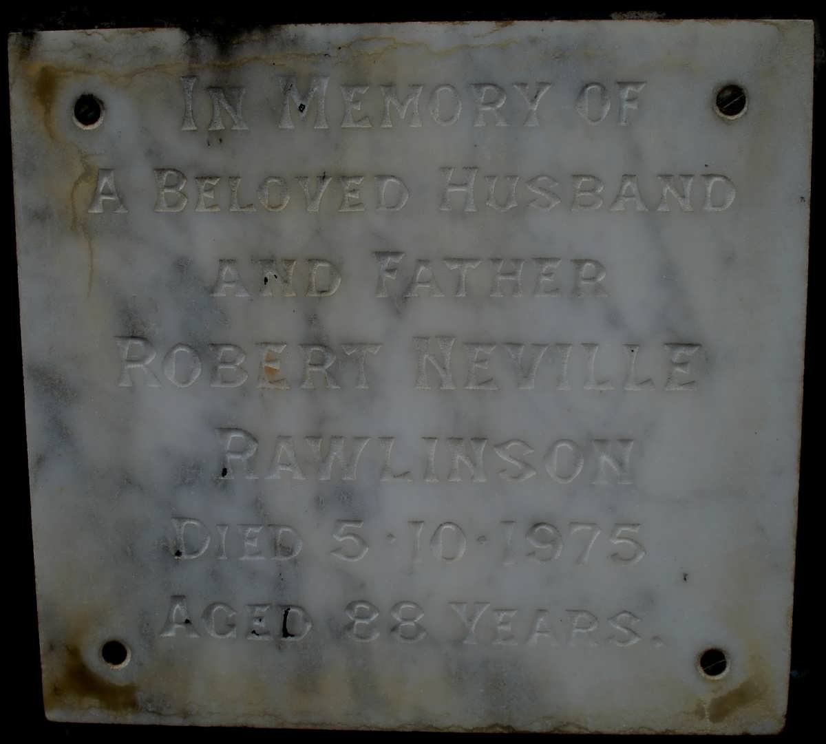 RAWLINSON Robert Neville -1975