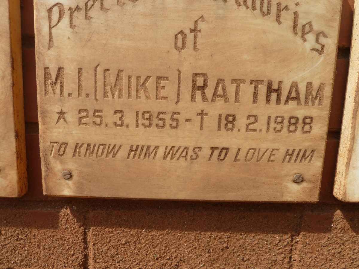 RATTHAM M.I. 1955-1988
