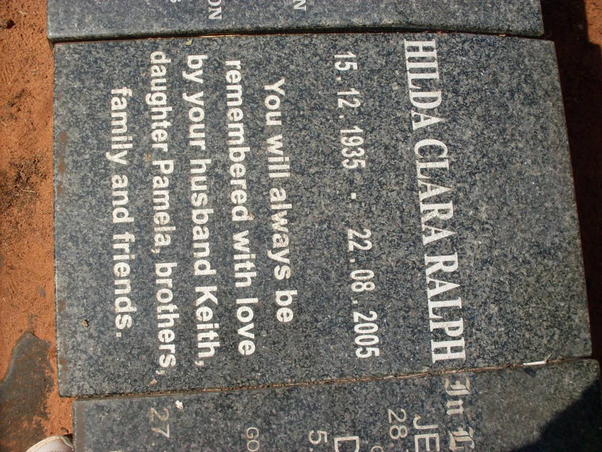 RALPH Hilda Clara 1935-2005