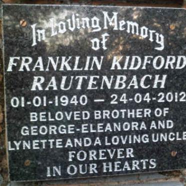 RAUTENBACH Franklin Kidford 1940-2012