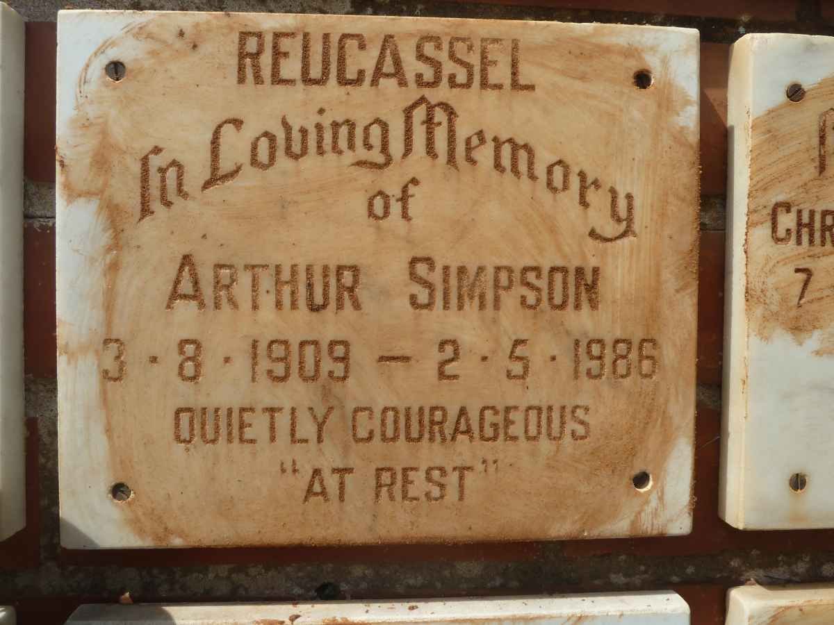 REUCASSEL Arthur Simpson 1909-1986