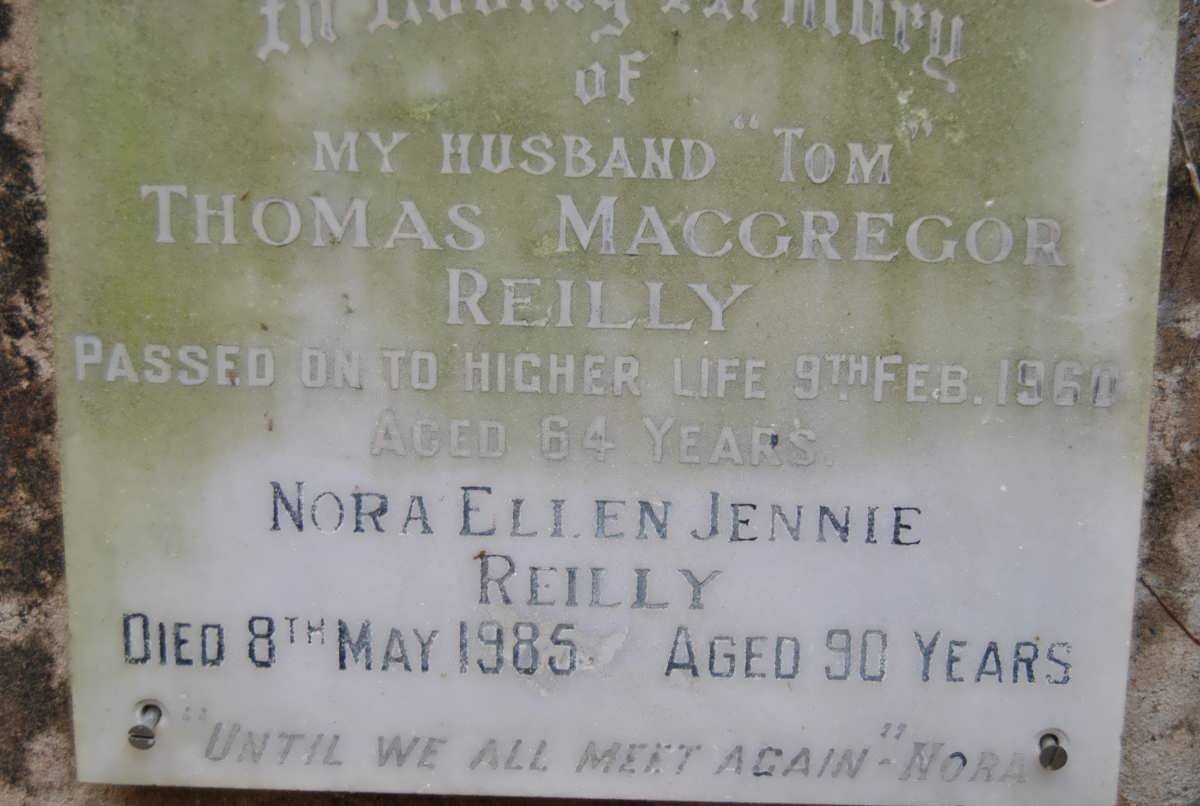 REILLY Thomas MacGregor -1960 &amp; Nora Ellen Jennie -1985