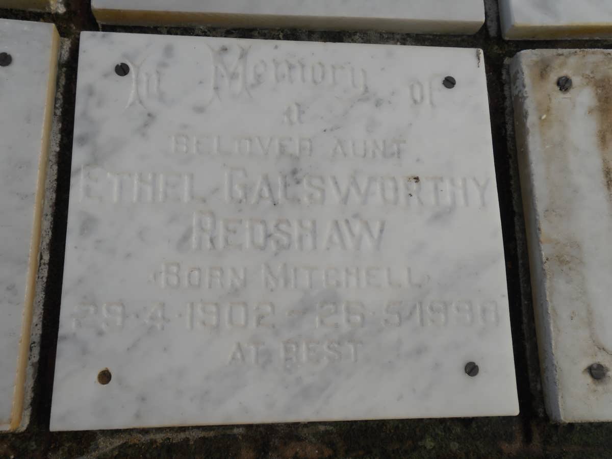 REDSHAW Ethel Galsworthy nee MITCHELL 1902-1990