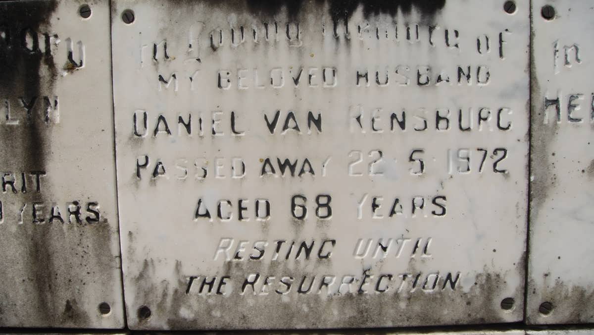 RENSBURG Daniel, van -1972