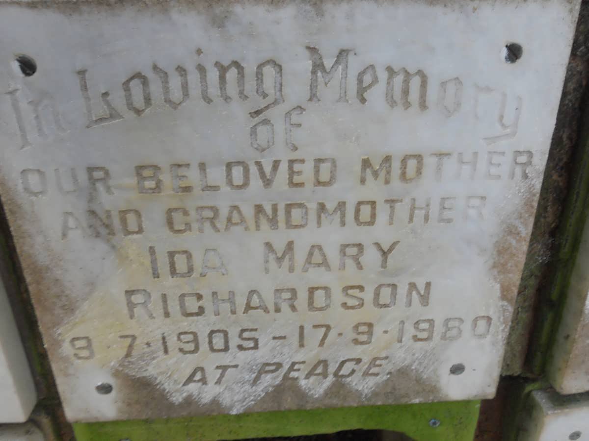 RICHARDSON Ida Mary 1905-1980