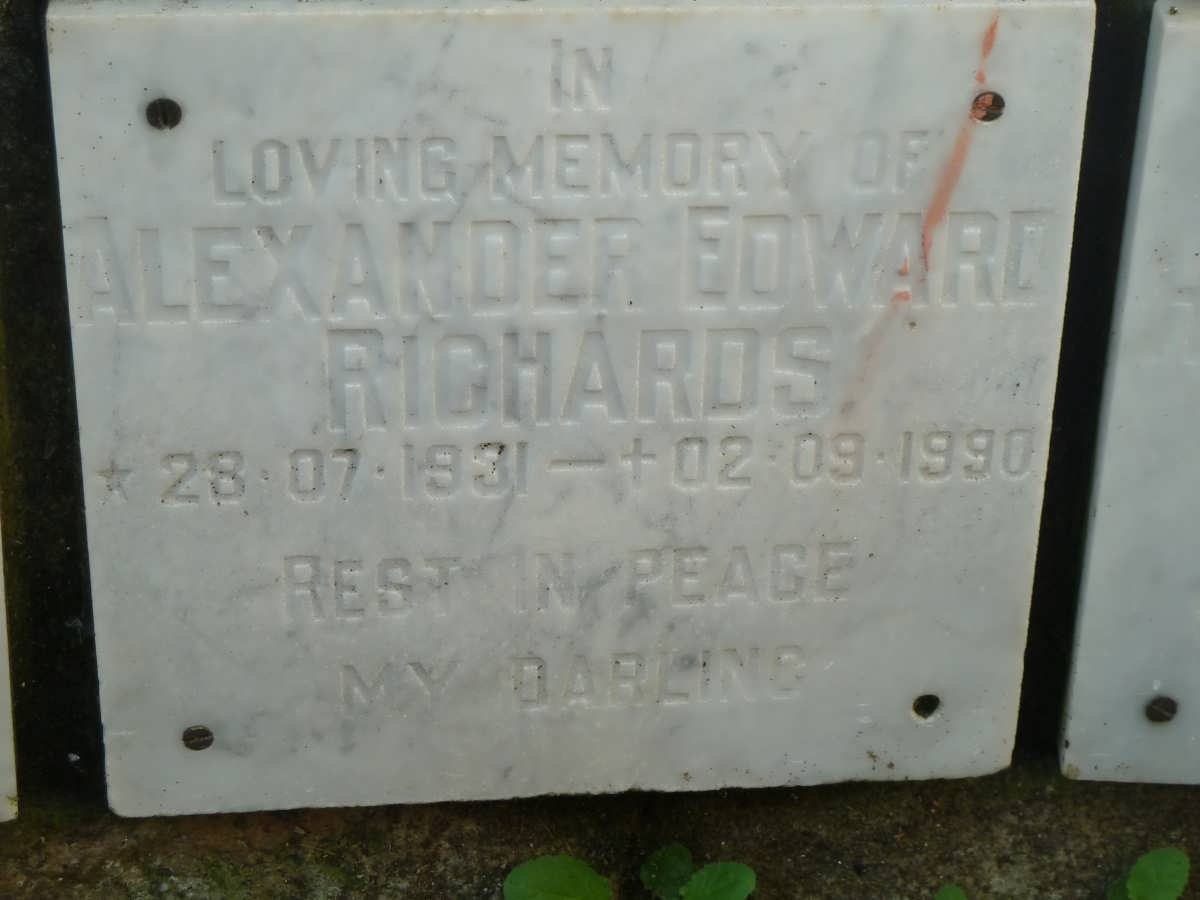 RICHARDS Alexander Edward 1931-1990