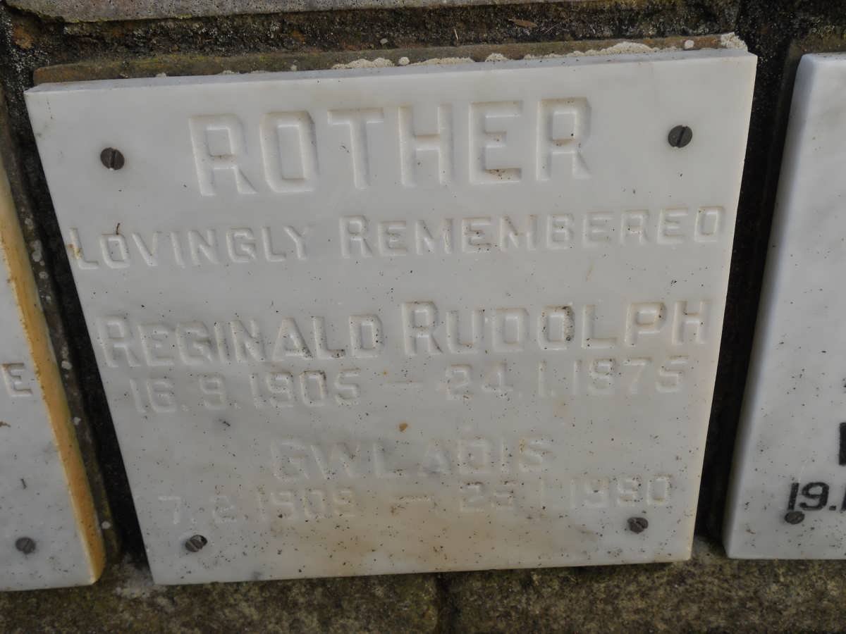 ROTHER Reginald Rudolph 1905-1975 &amp; Gwladis 1909-1990