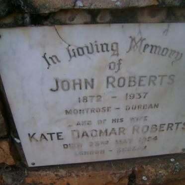 ROBERTS John 1872-1937 &amp; Kate Dagmar -1954