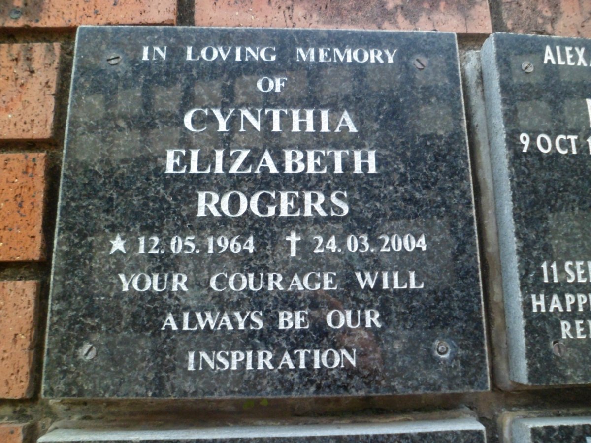ROGERS Cynthia Elizabeth 1964-2004