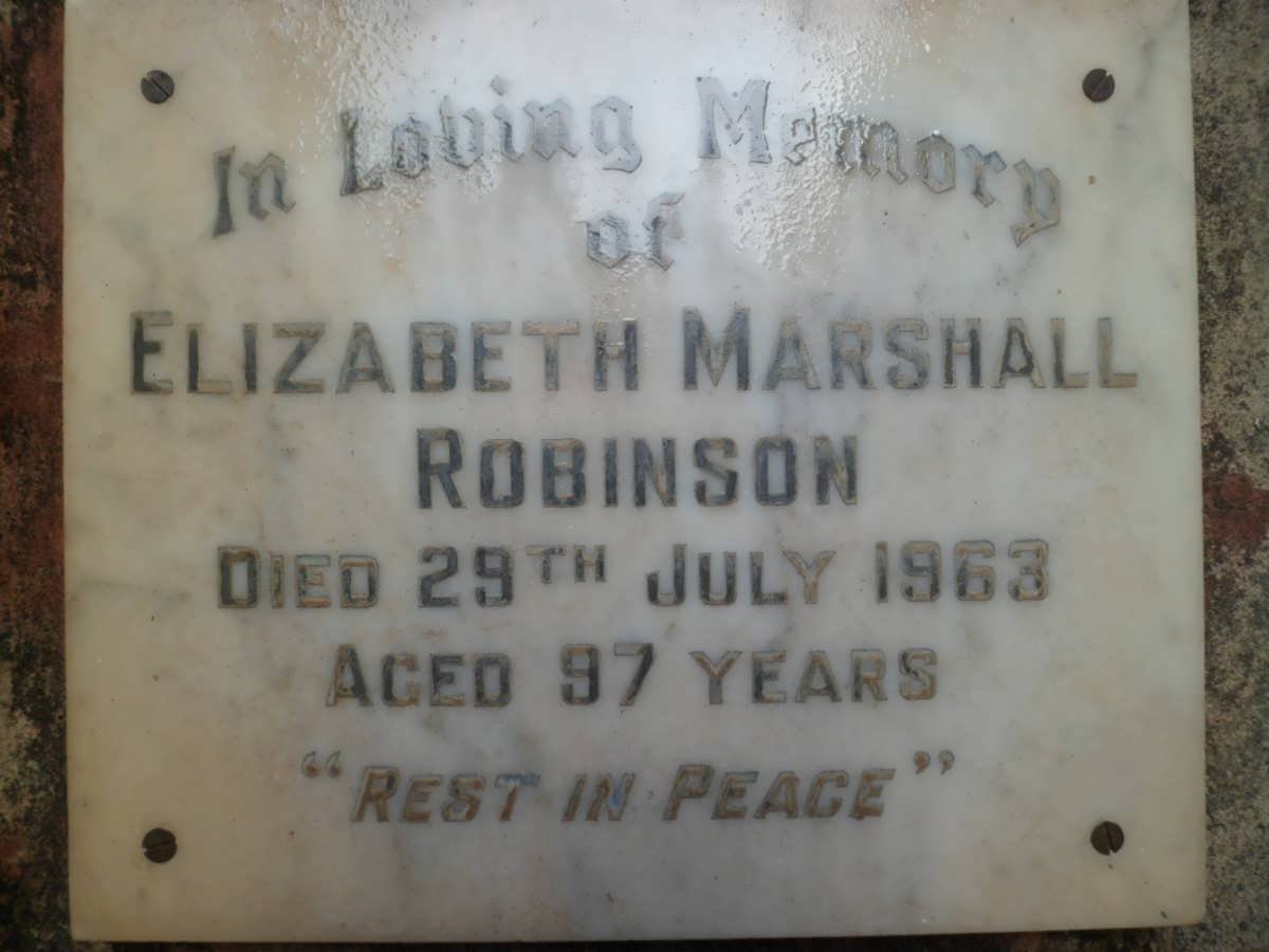 ROBINSON Elizabeth Marshall -1963