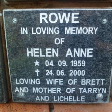 ROWE Helen Anne 1959-2000