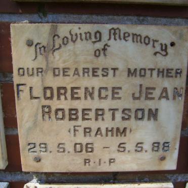ROBERTSON Florence Jean 1906-1988