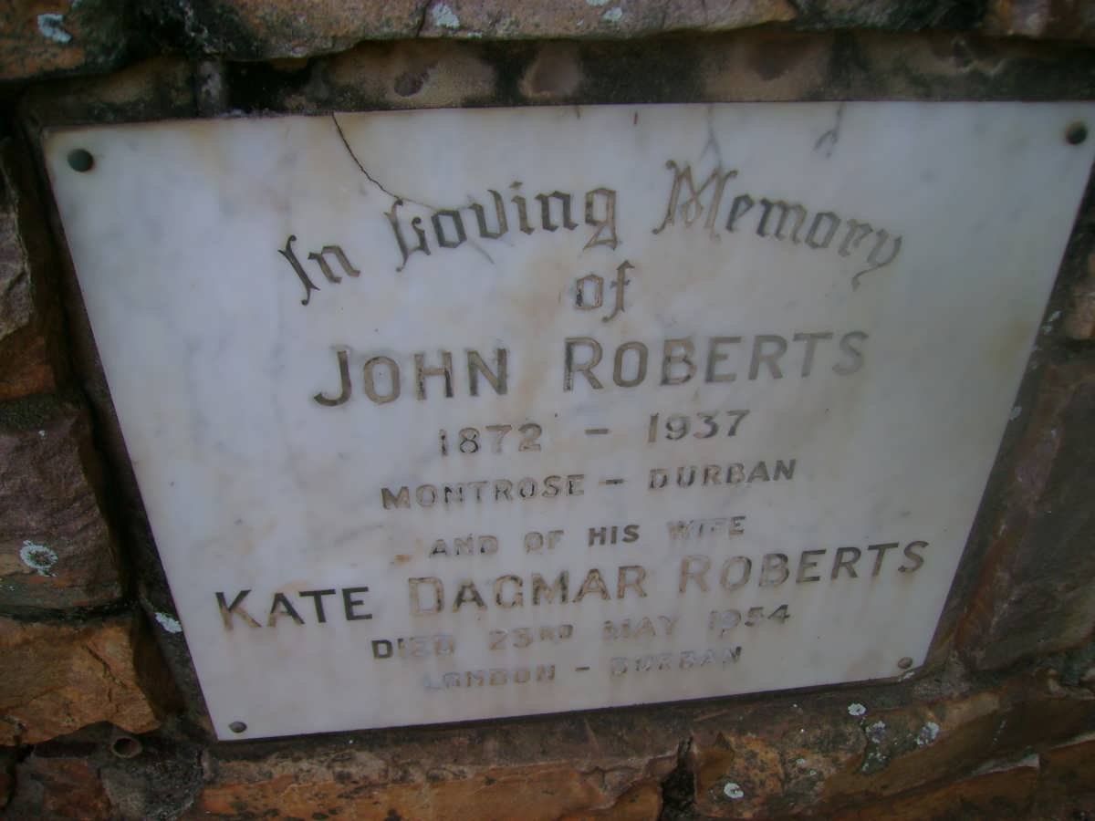 ROBERTS John 1872-1937 &amp; Kate Dagmar -1954