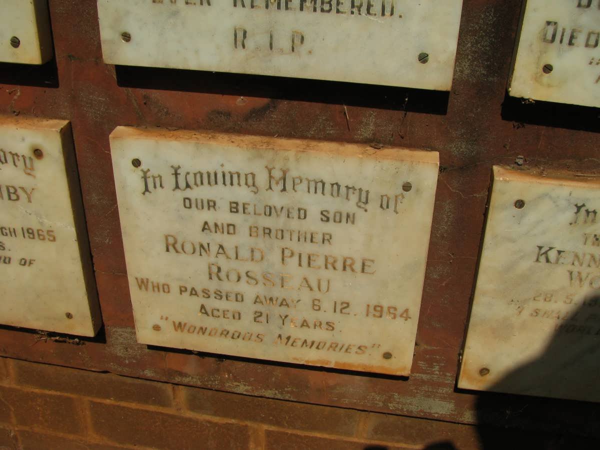 ROSSEAU Ronald Pierre -1964