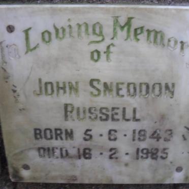RUSSELL John Sneddon 1943-1985