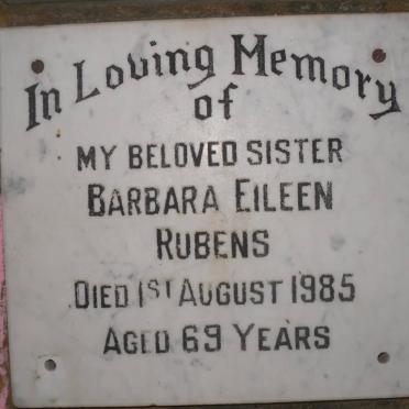 RUBENS Barbara Eileen -1985