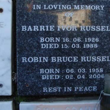 RUSSELL Barrie Ivor 1926-1988 :: RUSSELL Robin Bruce 1958-2006