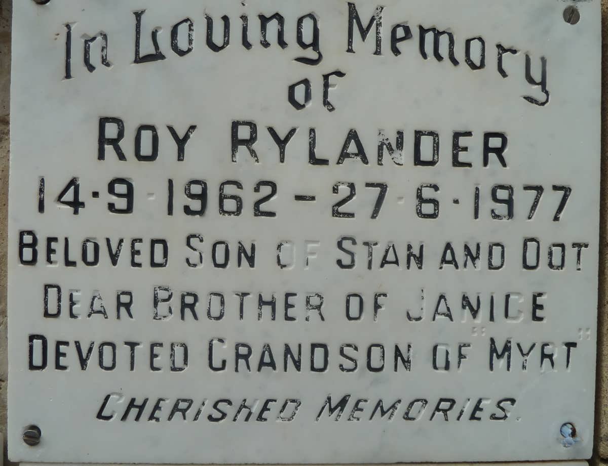 RYLANDER Roy 1962-1977