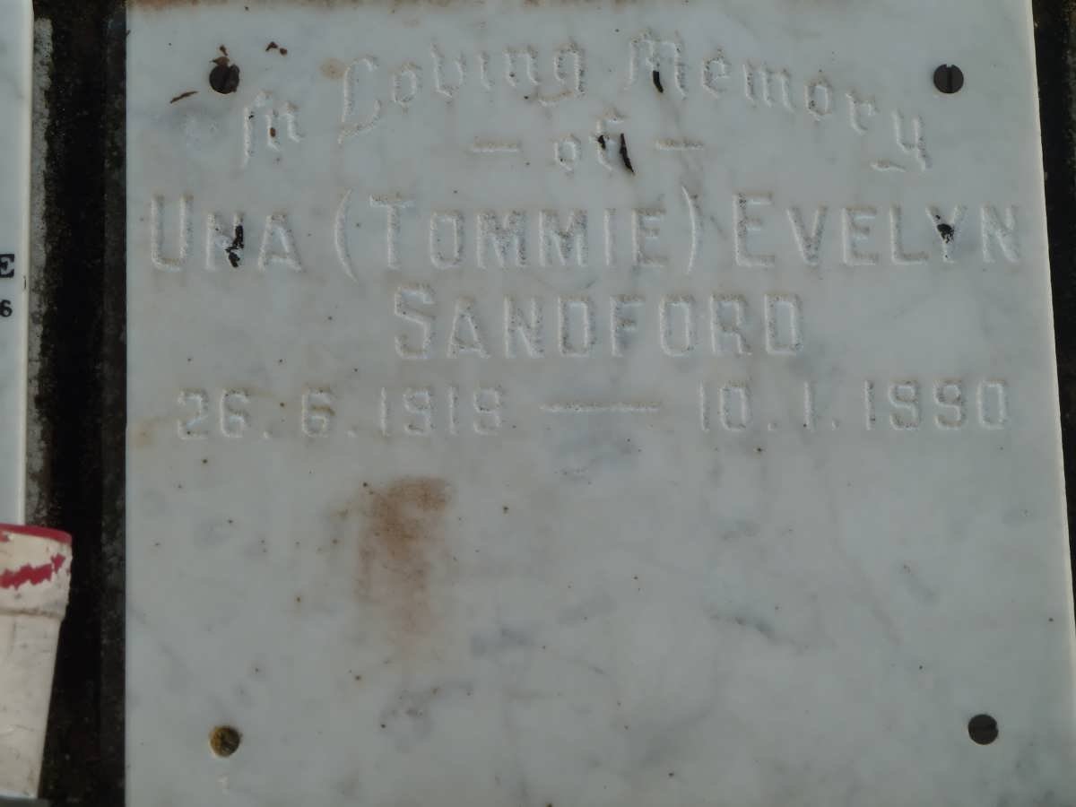 SANDFORD Una Evelyn 1919-1990