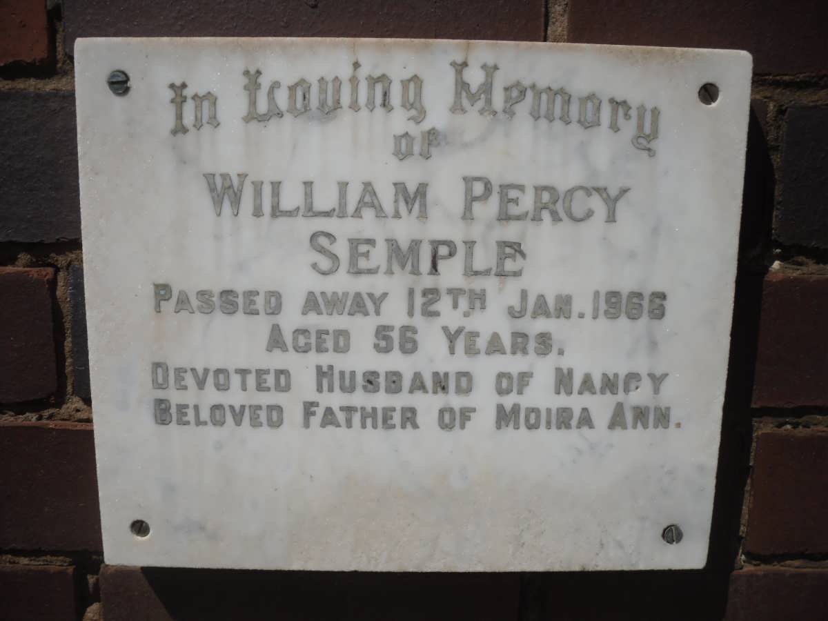SEMPLE William Percy -1966