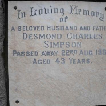 SIMPSON Desmond Charles -1969