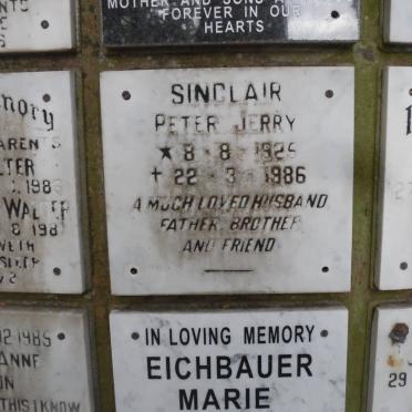 SINCLAIR Peter Jerry 1925-1986