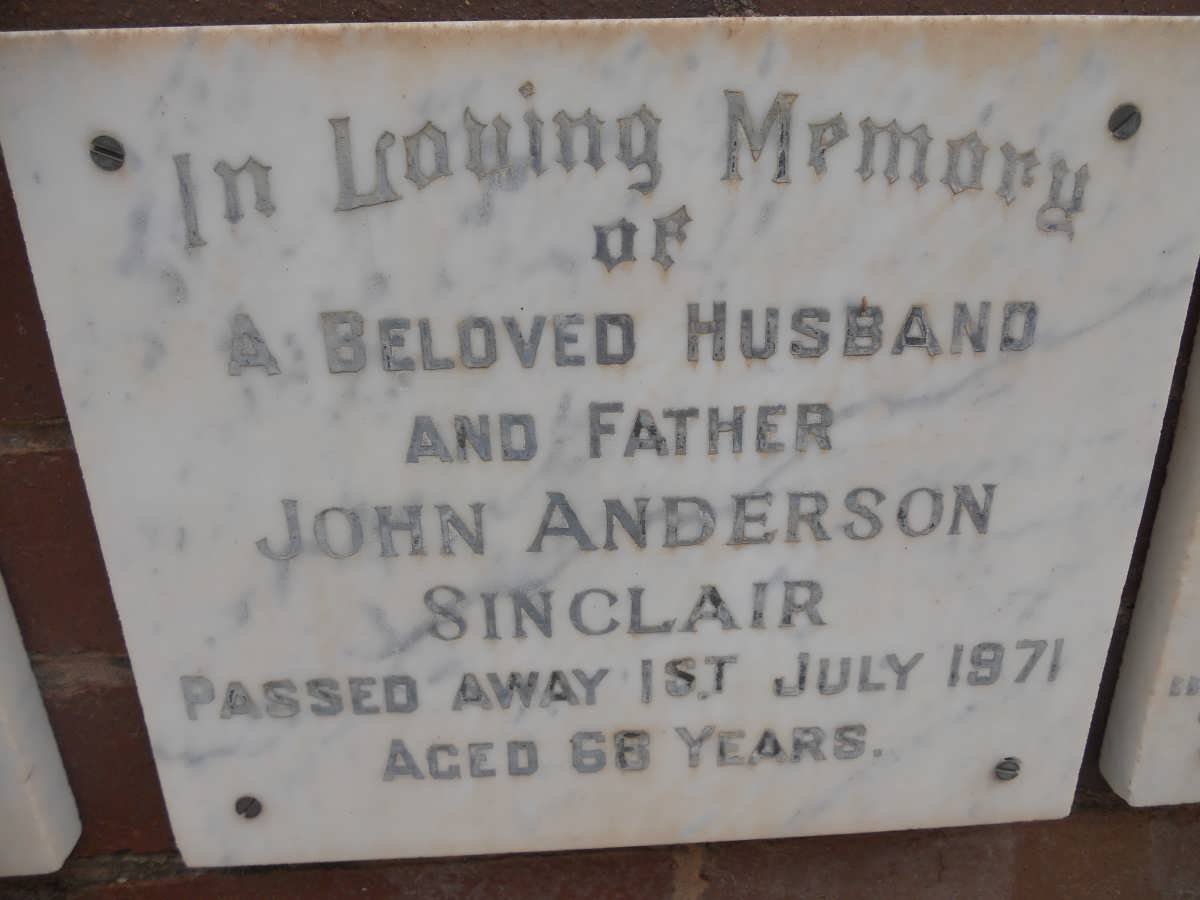 SINCLAIR John Anderson -1971