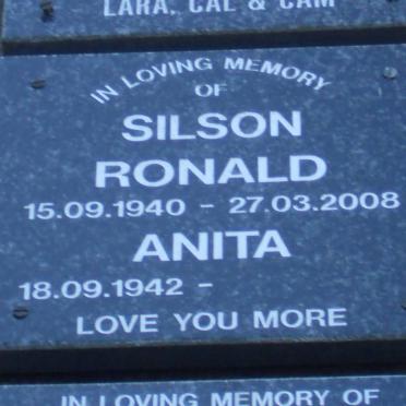 SILSON Ronald 1940-2008 &amp; Anita 1942-