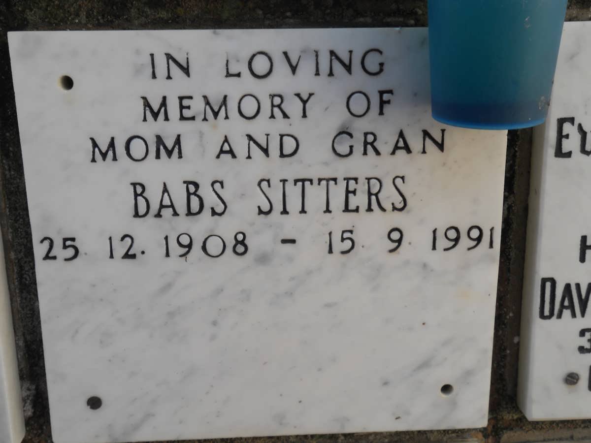 SITTERS Babs 1908-1991