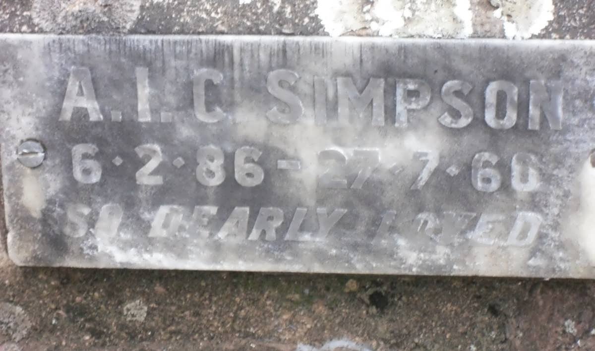 SIMPSON A.I.C. 1886-1960