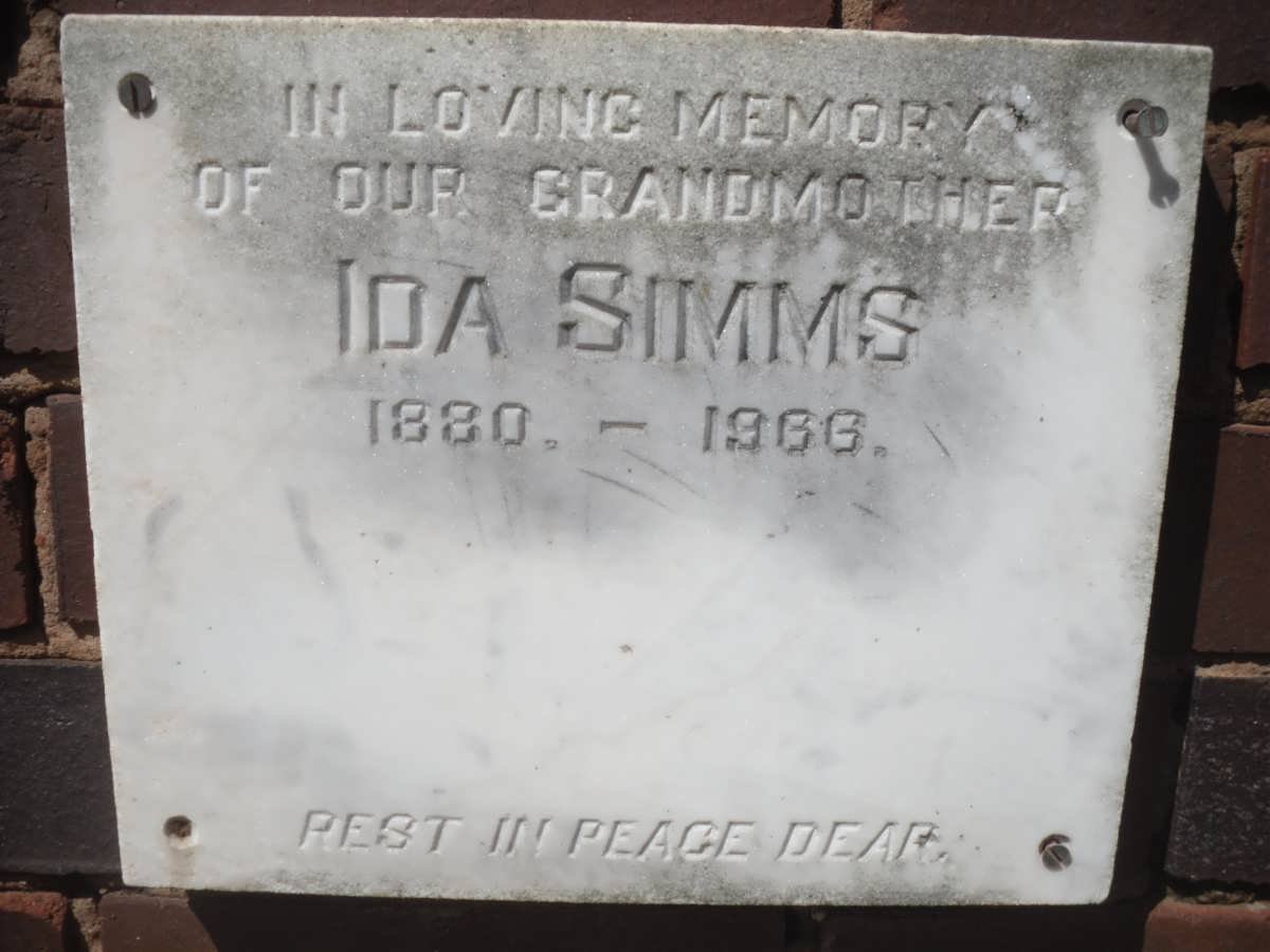SIMMS Ida 1880-1966