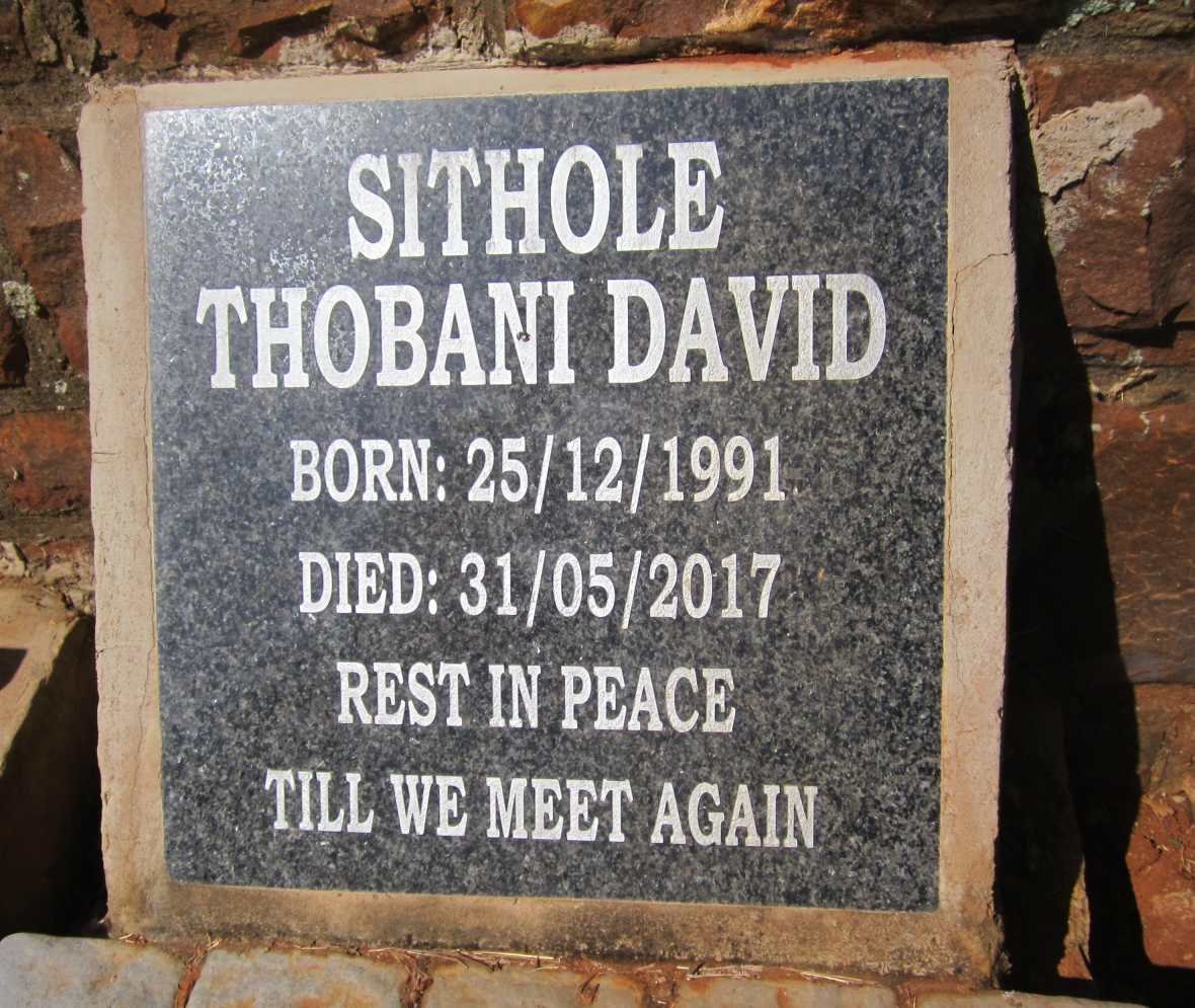 SITHOLE Thobani David 1991-2017