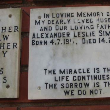 SIMPSON Alexander Leslie 1917-1975