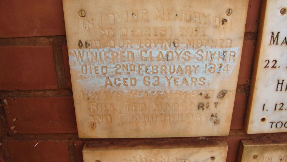 SIVIER Winifred Gladys -1974