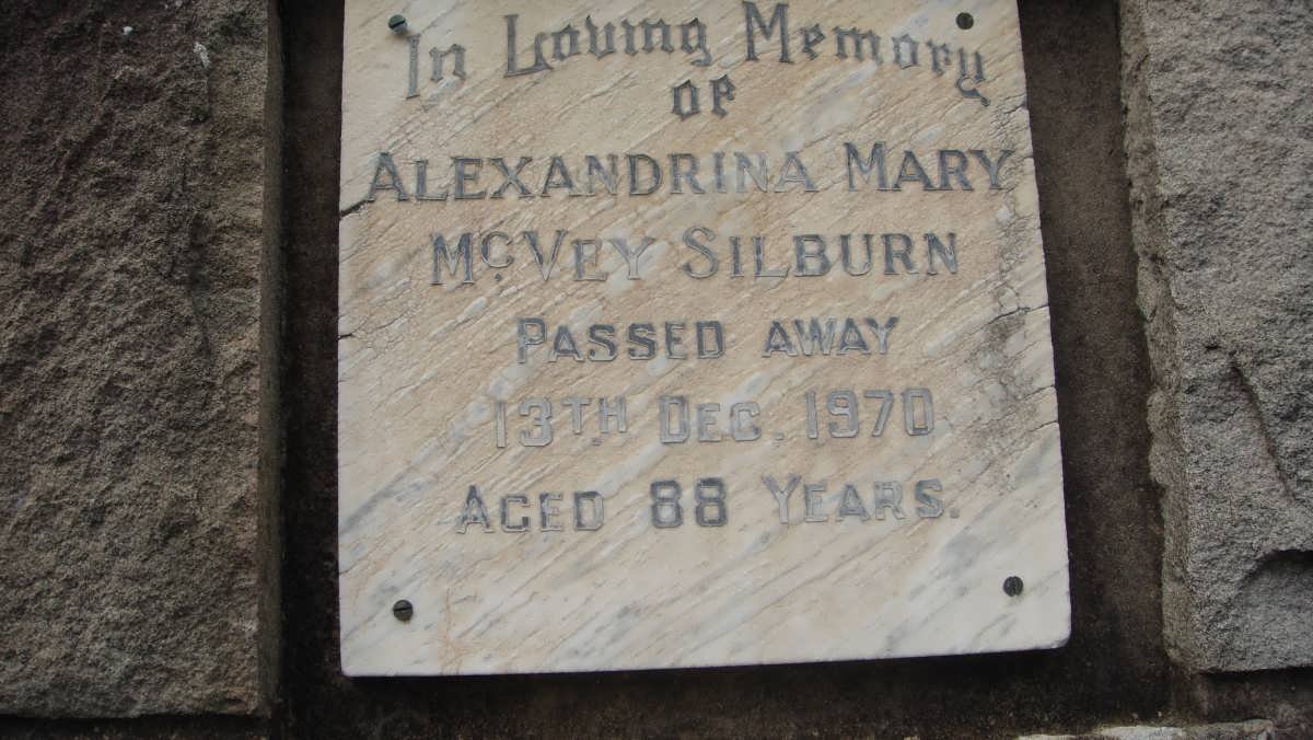 SILBURN Alexandrina Mary McVEY -1970