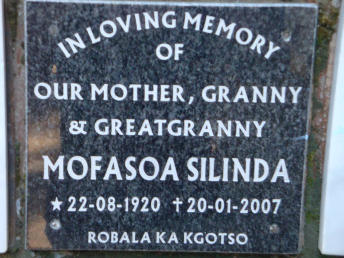 SILINDA Mofasoa 1920-2007